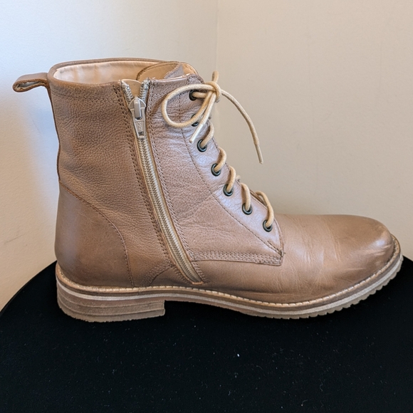 Crèvo Freya Beige Leather Boots Size 9 - Picture 5 of 9